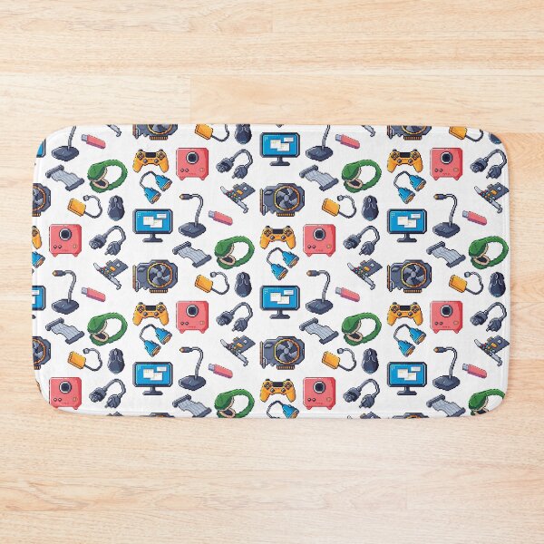 Item preview, Gaming Nerd Pixelated Gamer Set Up designed and sold by mkzmerch.