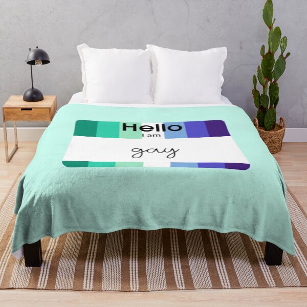 Item preview, Hello I am GAY Trans Inclusive Gay Mens Flag PRIDE Name Tag designed and sold by everything4eva.