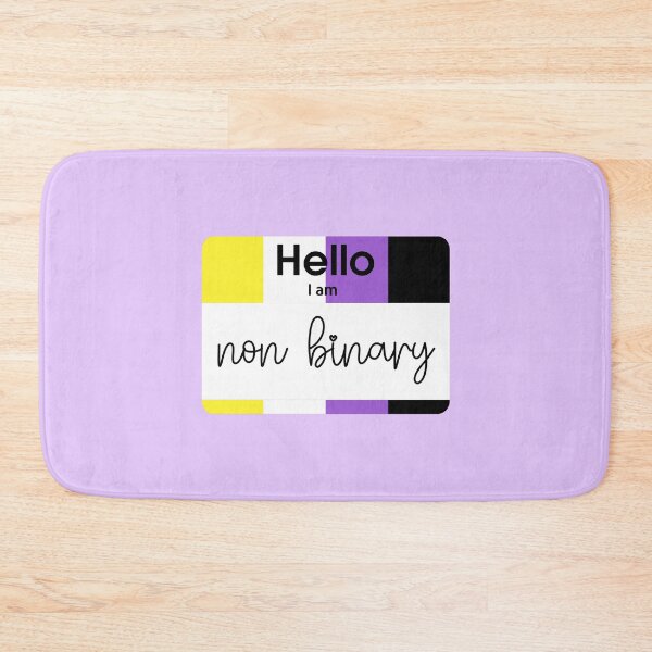Item preview, Hello I Am Non Binary PRIDE Name Tag designed and sold by everything4eva.