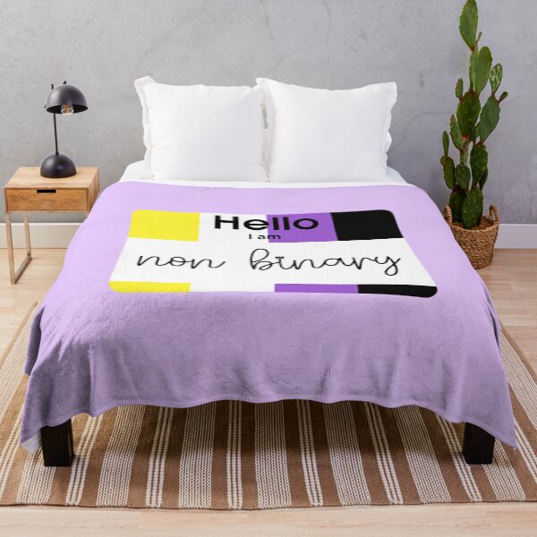 Item preview, Hello I Am Non Binary PRIDE Name Tag designed and sold by everything4eva.