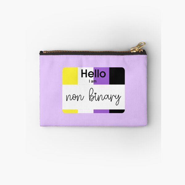 Item preview, Hello I Am Non Binary PRIDE Name Tag designed and sold by everything4eva.