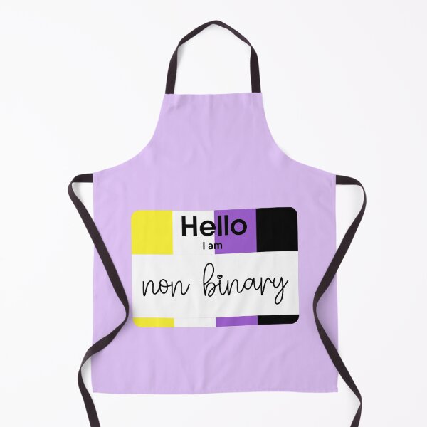 Item preview, Hello I Am Non Binary PRIDE Name Tag designed and sold by everything4eva.