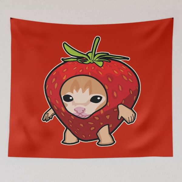Item preview, Strawberry Cat meme designed and sold by Rzera-.