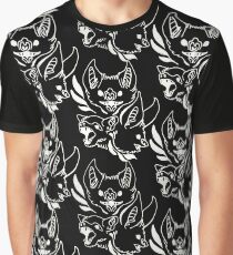 Ornate Bats (Black) Graphic T-Shirt