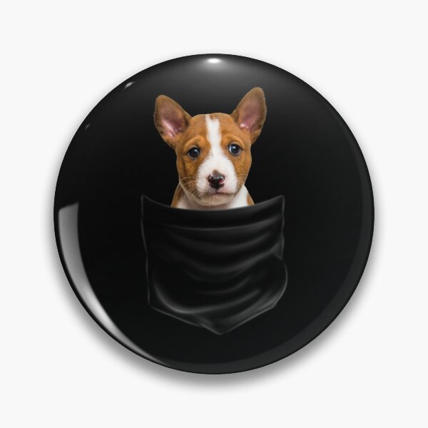 Item preview, (For Dark Background) Basenji In Pocket designed and sold by More Cute Dogs.