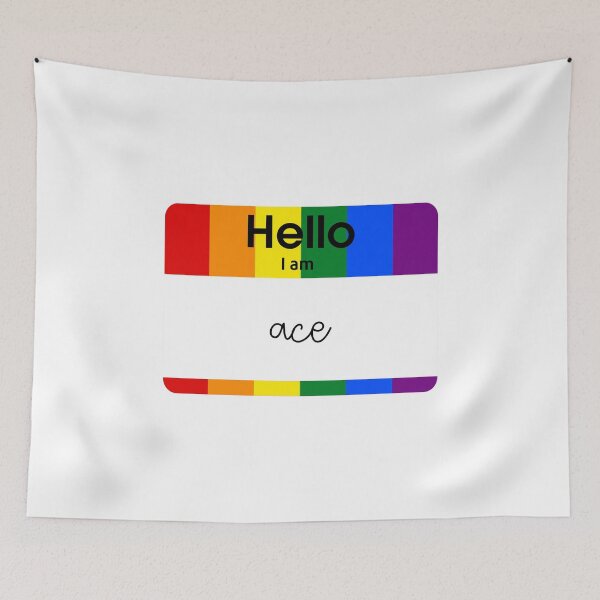 Item preview, Hello I am Ace PRIDE Name Tag  designed and sold by everything4eva.