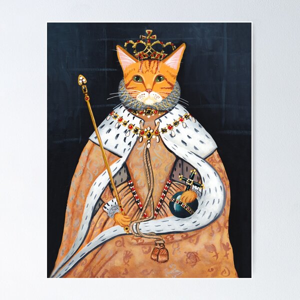 The Coronation - Elizabethan Cat Poster