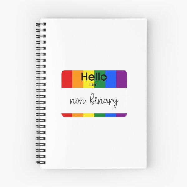 Item preview, Hello I Am Non Binary PRIDE Name Tag designed and sold by everything4eva.