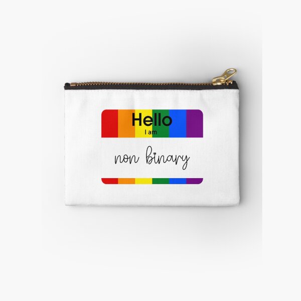 Item preview, Hello I Am Non Binary PRIDE Name Tag designed and sold by everything4eva.