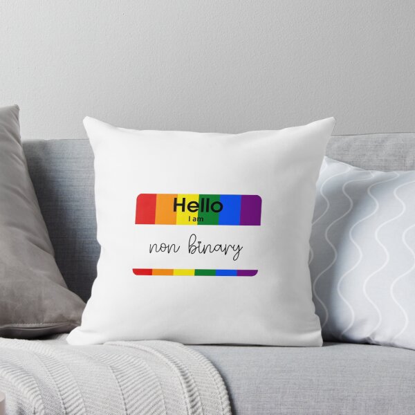 Item preview, Hello I Am Non Binary PRIDE Name Tag designed and sold by everything4eva.