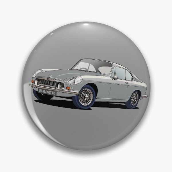 Artikelvorschau, MGB Berlinette Coupe in Silver Grey entworfen und verkauft von Webazoot Industries - Car Art.