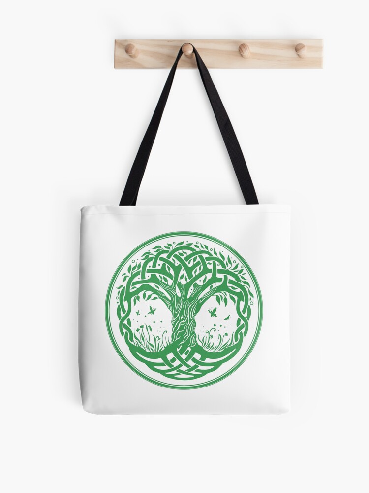 Green Celtic Tree Of Life Purse Tote Bag Handbag For Women