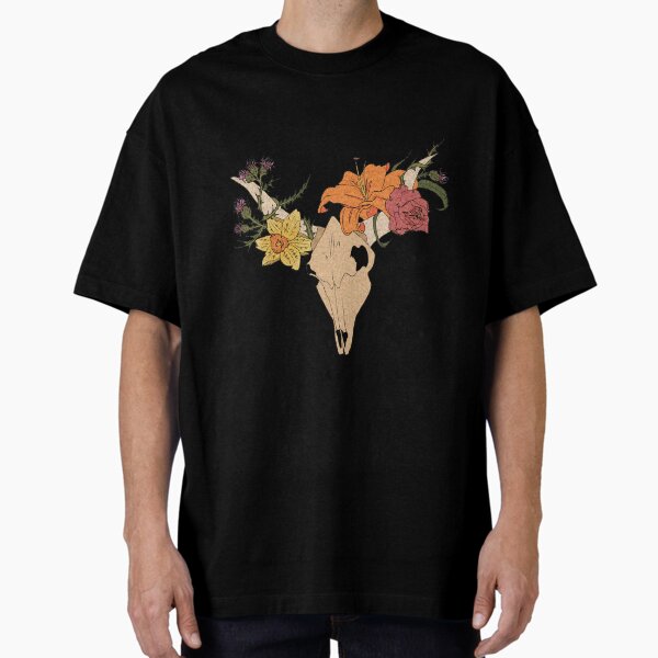 Item preview, Cow Skull in Bloom designed and sold by asolidrighthook.