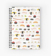 Sweet Sushi Pattern Spiral Notebook
