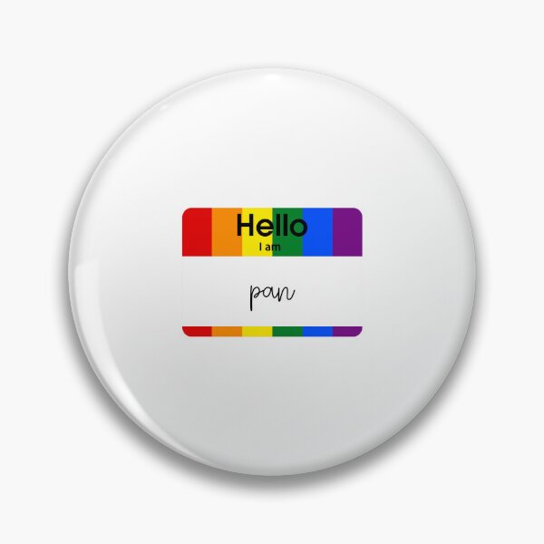 Item preview, Hello I Am PanPRIDE Name Tag designed and sold by everything4eva.