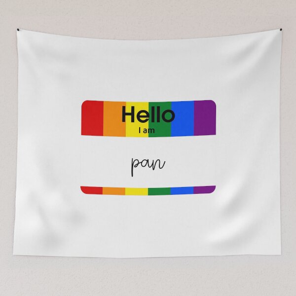 Item preview, Hello I Am PanPRIDE Name Tag designed and sold by everything4eva.