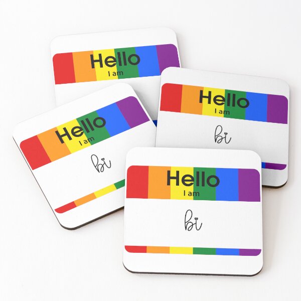 Item preview, Hello I Am Bi PRIDE Name Tag designed and sold by everything4eva.