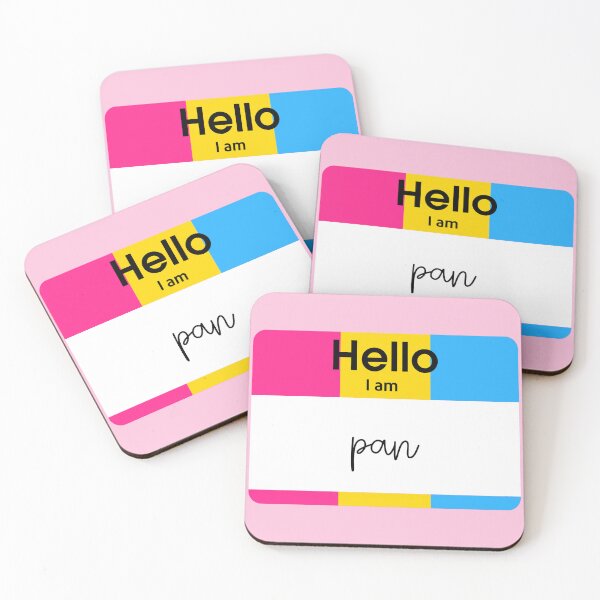 Item preview, Hello I Am Pan PRIDE Name Tag designed and sold by everything4eva.