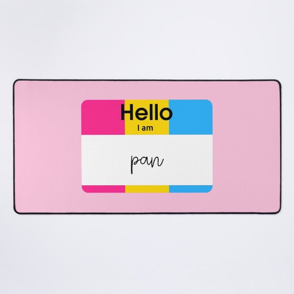 Item preview, Hello I Am Pan PRIDE Name Tag designed and sold by everything4eva.