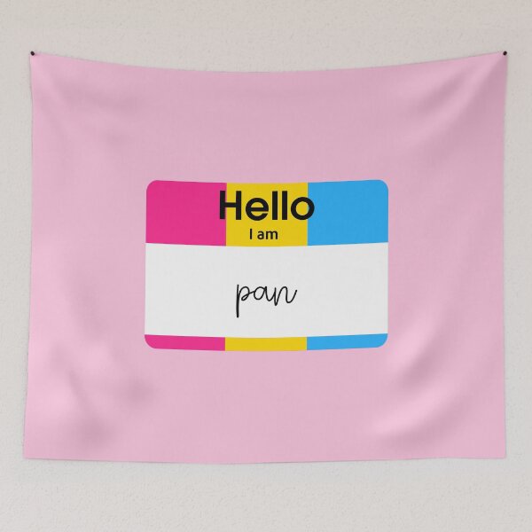 Item preview, Hello I Am Pan PRIDE Name Tag designed and sold by everything4eva.