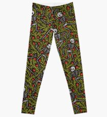 Dancing Skeletons Pattern Leggings