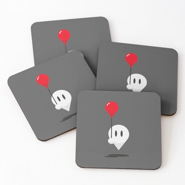 Item preview, Playful Ghost with Red Balloon designed and sold by wolfkin-design.