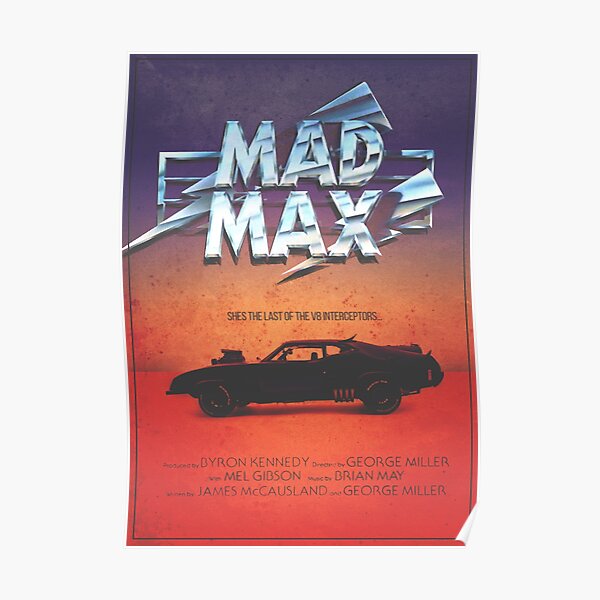 MAD MAX 2 MEL GIBSON INTERCEPTOR FORD FALCON XB COUPE CLASSIC CAR 24X36 POSTER 