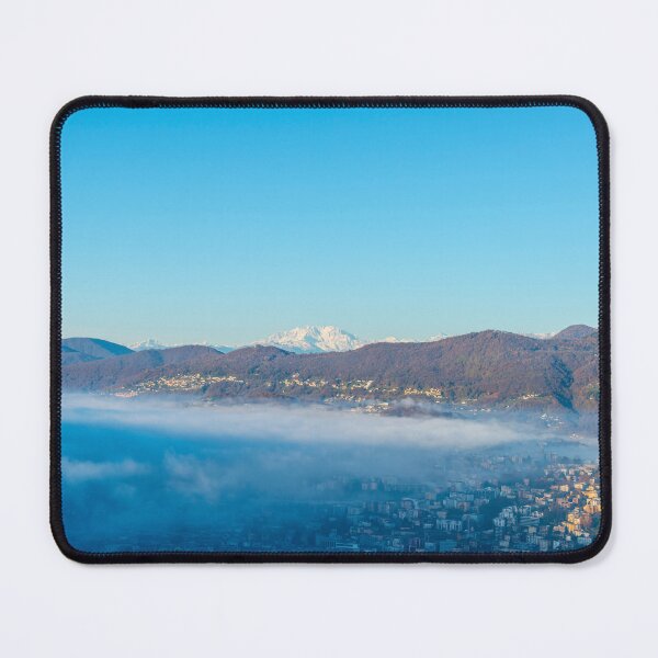Item preview, Snowcapped Mountain Peak Monte Rosa Above Cloudscape and Lake Lugano designed and sold by Mats Silvan.