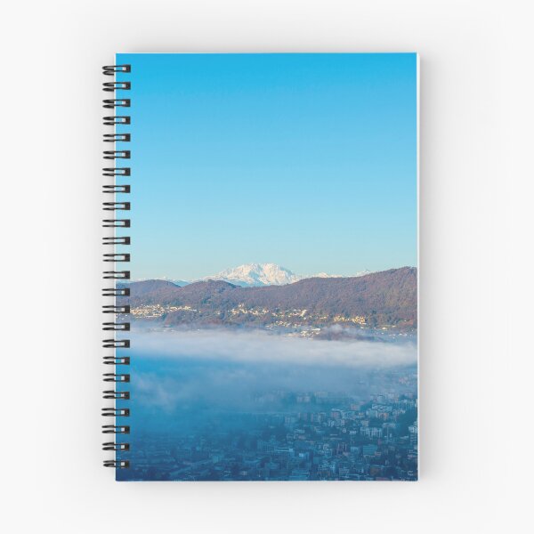 Item preview, Snowcapped Mountain Peak Monte Rosa Above Cloudscape and Lake Lugano designed and sold by Mats Silvan.