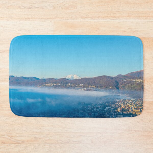 Item preview, Snowcapped Mountain Peak Monte Rosa Above Cloudscape and Lake Lugano designed and sold by Mats Silvan.