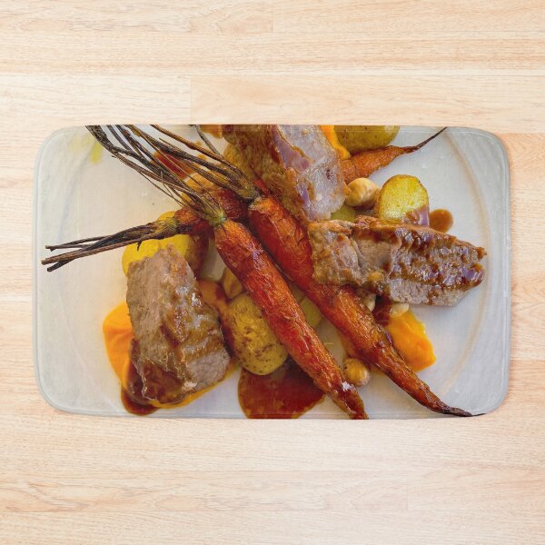 Item preview, Luxury Plate with Meat and Carrots on a Plate designed and sold by Mats Silvan.