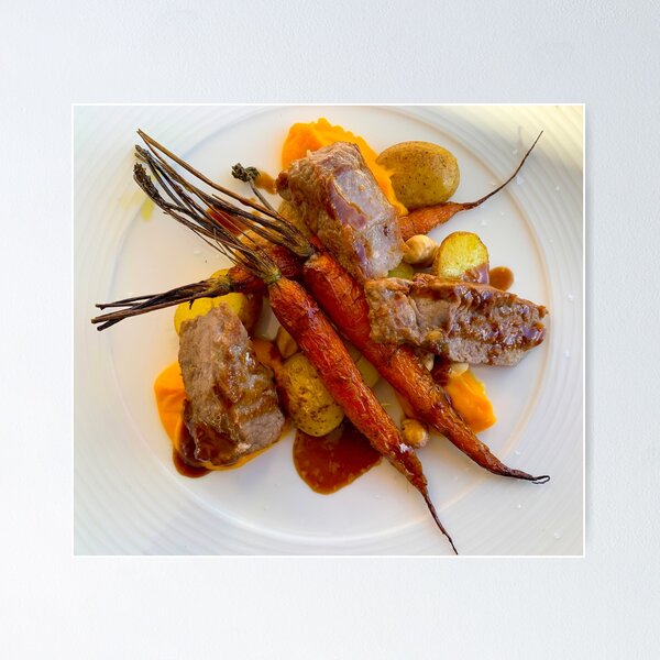 Item preview, Luxury Plate with Meat and Carrots on a Plate designed and sold by Mats Silvan.
