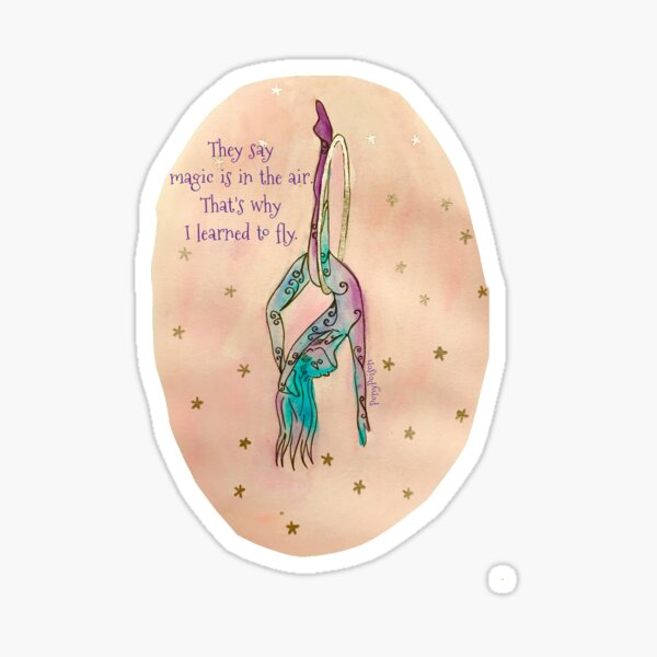 "Magic in the Air" Watercolor Lyra Artist  Sticker
