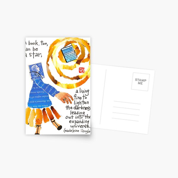 Stamp People Series (A Book Can Be A Star) Postcard