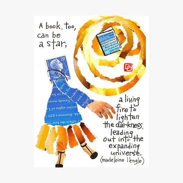 Stamp People Series (A Book Can Be A Star) Photographic Print