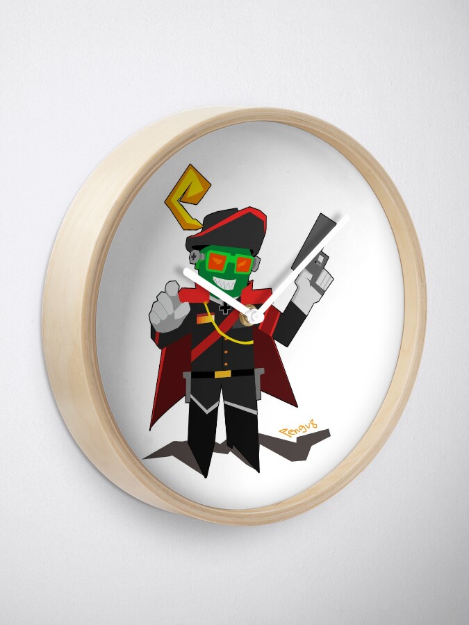 Zombie Colonel Blox Clock By Pengu8 Redbubble - roblox zombie gun get robux gift card