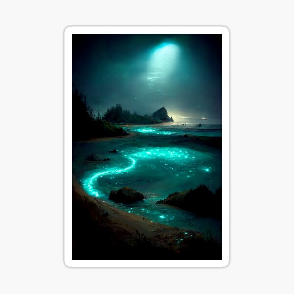 Item preview, Bioluminescence Beach designed and sold by The-Salty-Sea.