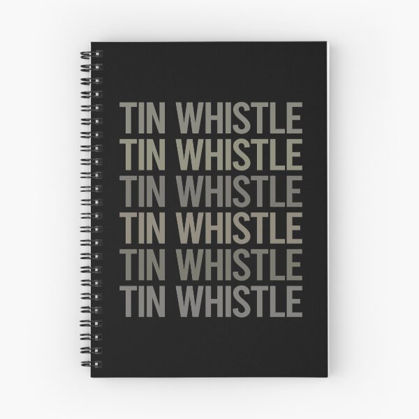 Artikelvorschau, Grey Text Art Tin Whistle Flageolett entworfen und verkauft von TartSpiderWeb.