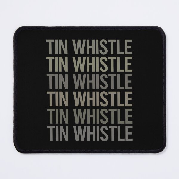 Item preview, Gray Text Art Tin Whistle Flageolet designed and sold by TartSpiderWeb.