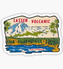 Retro Lassen Volcanic National Park California Vintage Travel Decal Sticker