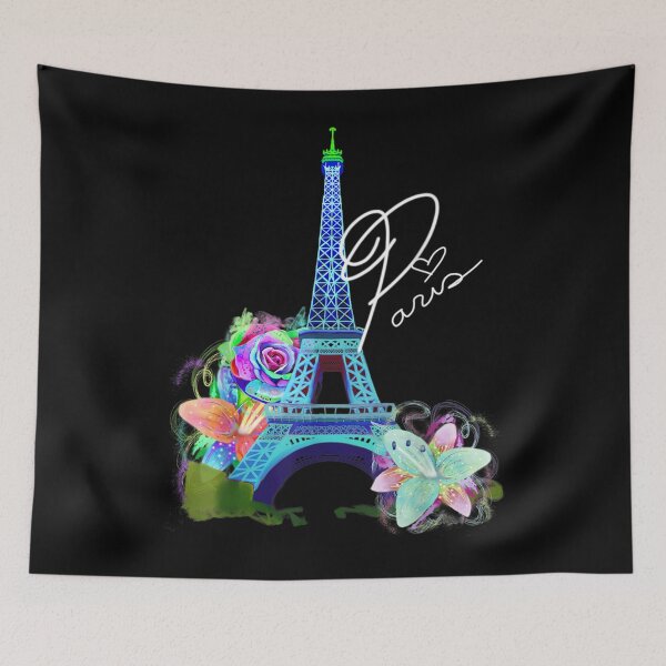 Item preview, Paris Eiffel Tower Colorful Paris Pride Flower designed and sold by JUNIPERSTEVEN.