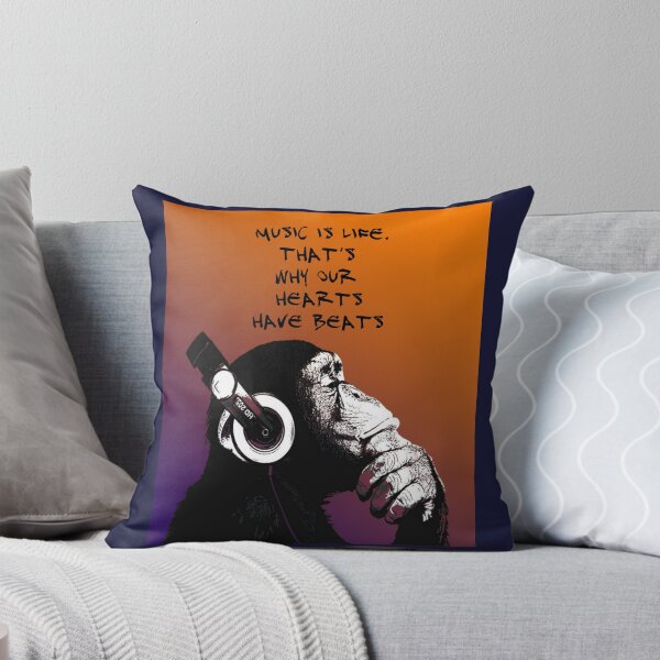 Item preview, Music is life. That’s why our hearts have beats - Banksy Art and Music Quote designed and sold by CASSNELSON.