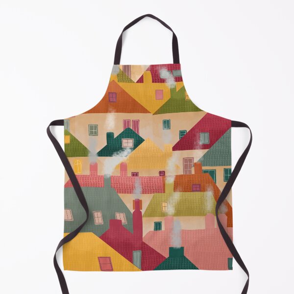 Item preview, Fall colorful roofs designed and sold by Lovelypostcard.