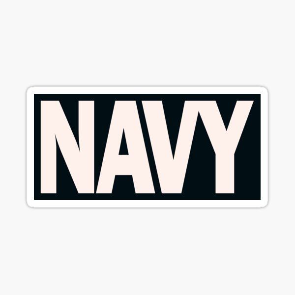 "NAVY - Logo White" Sticker for Sale by Shadow2403 | Redbubble