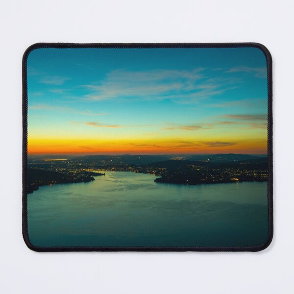 Item preview, Aerial View over Lake Lucerne and Mountain in Dusk designed and sold by Mats Silvan.
