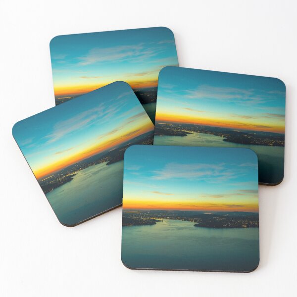 Item preview, Aerial View over Lake Lucerne and Mountain in Dusk designed and sold by Mats Silvan.