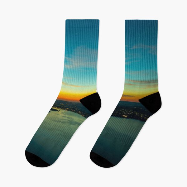 Item preview, Aerial View over Lake Lucerne and Mountain in Dusk designed and sold by Mats Silvan.