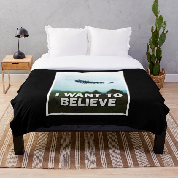 Item preview, I Want to Believe funny Christmas X Files poster designed and sold by ThreadlyAndCo.
