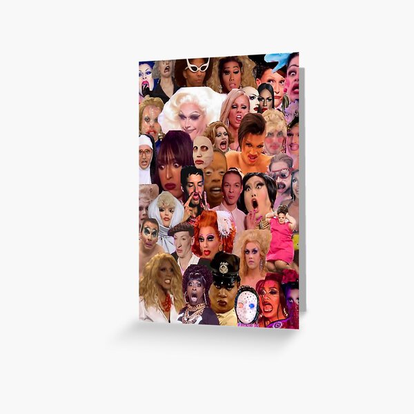 Iconic Drag Queens collage  Greeting Card