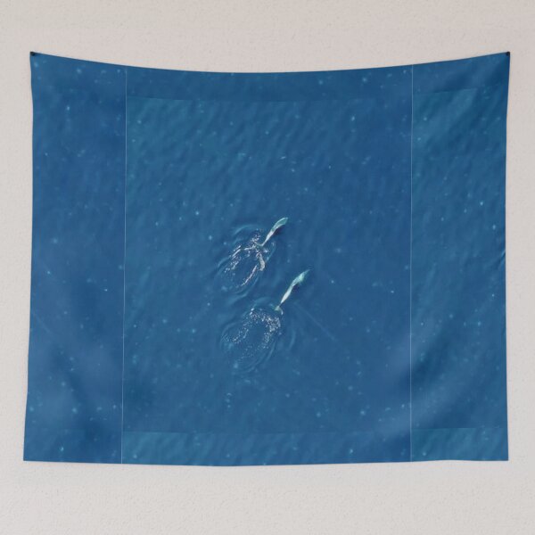 Item preview,  Cute colourful blue sea or ocean water or blue water and dolphins design designed and sold by BEAUTY ⭐⭐⭐⭐⭐.